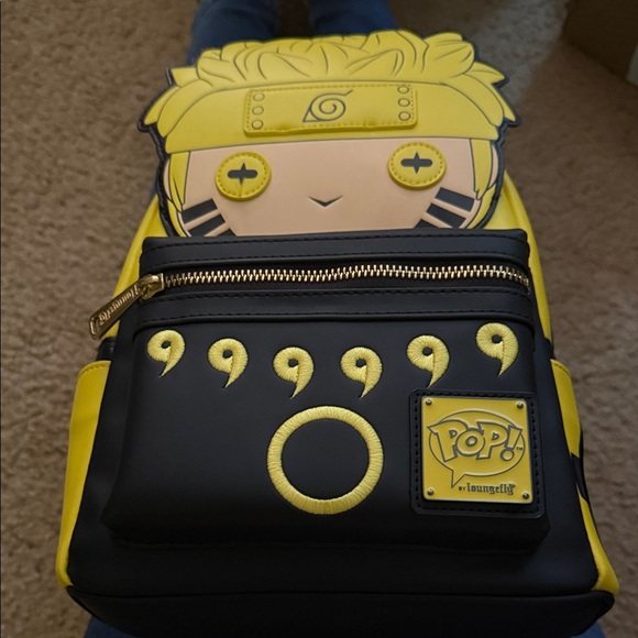 Loungefly Handbags - Naruto Loungefly Yellow and Black Backpack